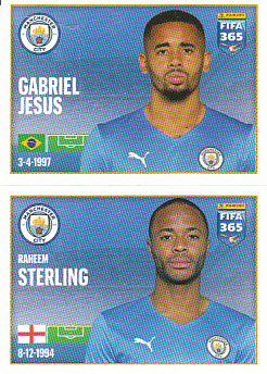 Gabriel Jesus / Raheem Sterling Manchester City samolepka 2022 FIFA 365 #73
