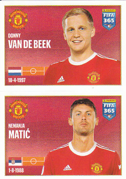 Donny van de Beek / Nemanja Matic Manchester United samolepka 2022 FIFA 365 #84