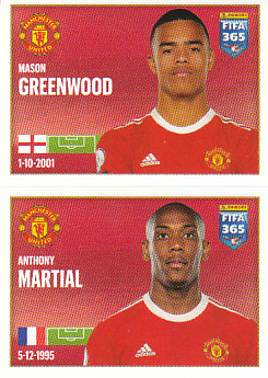 Mason Greenwood / Anthony Martial Manchester United samolepka 2022 FIFA 365 #87