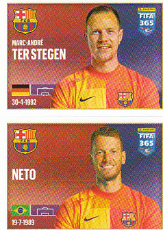 Marc-Andre ter Stegen / Neto FC Barcelona samolepka 2022 FIFA 365 #109