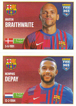 Martin Braithwaite / Memphis Depay FC Barcelona samolepka 2022 FIFA 365 #118