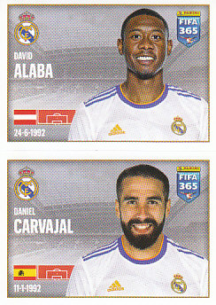 David Alaba / Daniel Carvajal Real Madrid samolepka 2022 FIFA 365 #125