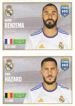 Karim Benzema / Eden Hazard Real Madrid samolepka 2022 FIFA 365 #132