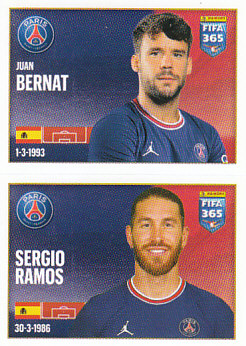 Juan Bernat / Sergio Ramos Paris Saint-Germain samolepka 2022 FIFA 365 #170