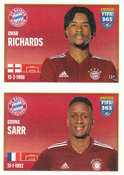 Omar Richards / Bouna Sarr Bayern Munchen samolepka 2022 FIFA 365 #186