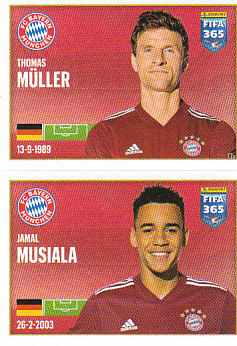 Thomas Muller / Jamal Musiala Bayern Munchen samolepka 2022 FIFA 365 #193