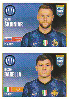 Milan Skriniar / Nicolo Barella Internazionale Milano samolepka 2022 FIFA 365 #248
