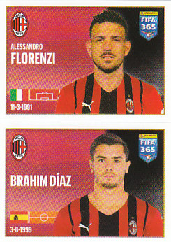 Alessandro Florenzi / Brahim Diaz A.C. Milan samolepka 2022 FIFA 365 #278