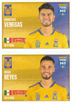 Francisco Venegas / Diego Reyes Tigres UANL samolepka 2022 FIFA 365 #291