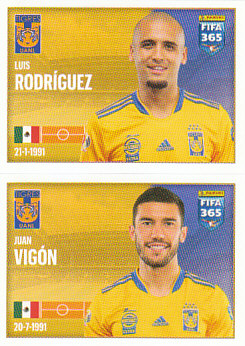 Luis Rodriguez / Juan Vigon Tigres UANL samolepka 2022 FIFA 365 #295