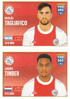 Nicolas Tagliafico / Jurrien Timber AFC Ajax samolepka 2022 FIFA 365 #308