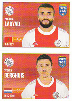 Zakaria Labyad / Steven Berghuis AFC Ajax samolepka 2022 FIFA 365 #311