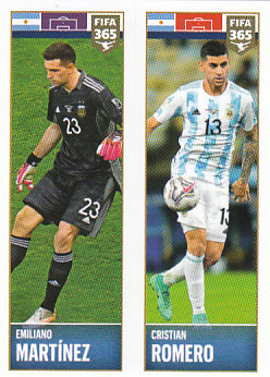 Emiliano Martinez / Cristian Romero Argentina samolepka 2022 FIFA 365 #342
