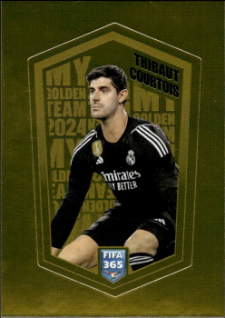 Thibaut Courtois Real Madrid samolepka Panini FIFA 365 2024 My Golden Team #COU
