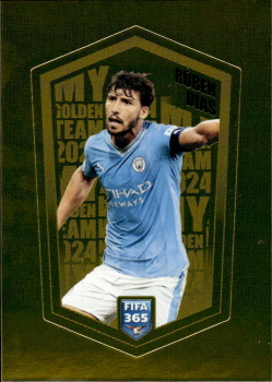 Ruben Dias Manchester City samolepka Panini FIFA 365 2024 My Golden Team #DIA