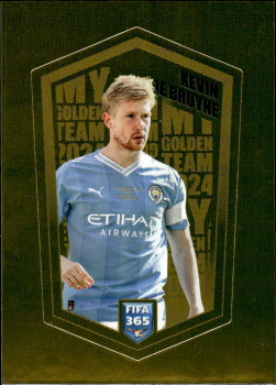Kevin De Bruyne Manchester City samolepka Panini FIFA 365 2024 My Golden Team #KDB