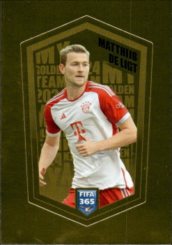 Matthijs De Ligt Bayern Munchen samolepka Panini FIFA 365 2024 My Golden Team #MDL