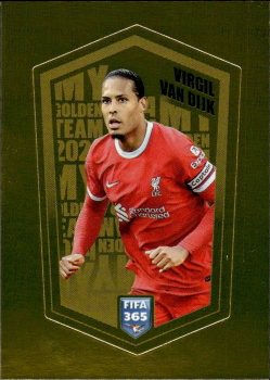 Virgil van Dijk Liverpool samolepka Panini FIFA 365 2024 My Golden Team #VVD