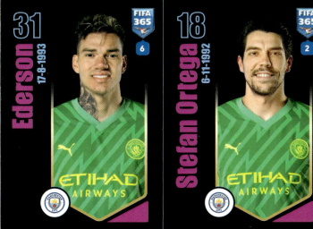 Ederson / Stefan Ortega Moreno Manchester City samolepka Panini FIFA 365 2024 #86