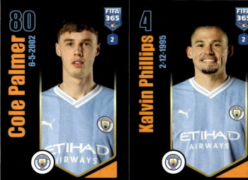 Cole Palmer / Kalvin Phillips Manchester City samolepka Panini FIFA 365 2024 #95