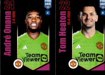 Andre Onana / Tom Heaton Manchester United samolepka Panini FIFA 365 2024 #102