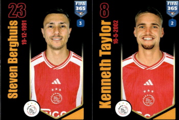 Steven Berghuis / Kenneth Taylor AFC Ajax samolepka Panini FIFA 365 2024 #126