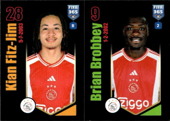 Kian Fitz-Jim / Brian Brobbey AFC Ajax samolepka Panini FIFA 365 2024 #128