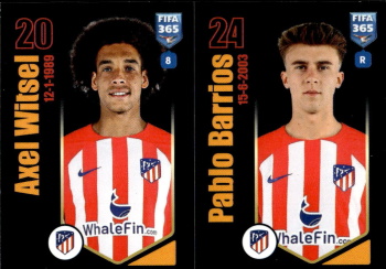 Axel Witsel / Pablo Barrios Atletico Madrid samolepka Panini FIFA 365 2024 #144