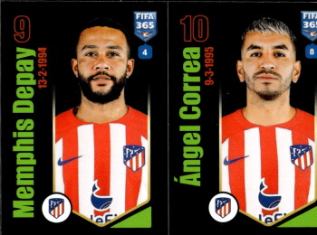 Memphis Depay / Angel Correa Atletico Madrid samolepka Panini FIFA 365 2024 #147