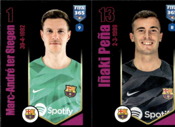 Marc-Andre ter Stegen / Inaki Pena FC Barcelona samolepka Panini FIFA 365 2024 #150
