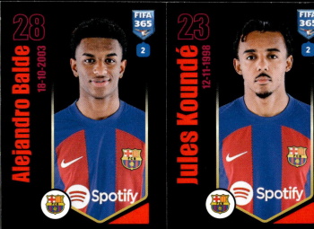 Alejandro Balde / Jules Kounde FC Barcelona samolepka Panini FIFA 365 2024 #154