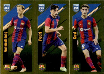 Frenkie de Jong / Pedri / Gavi FC Barcelona samolepka Panini FIFA 365 2024 #155