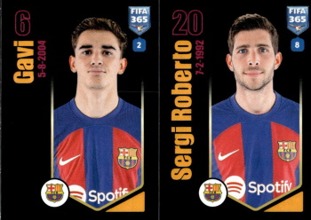 Gavi / Sergi Roberto FC Barcelona samolepka Panini FIFA 365 2024 #159