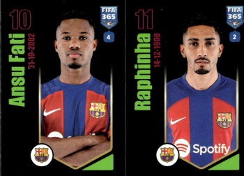 Ansu Fati / Raphinha FC Barcelona samolepka Panini FIFA 365 2024 #162