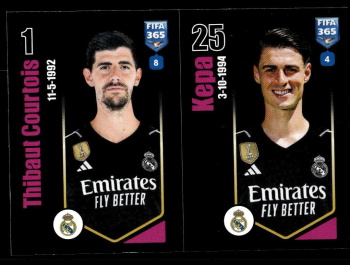 Thibaut Courtois / Kepa Arrizabalaga Real Madrid samolepka Panini FIFA 365 2024 #166