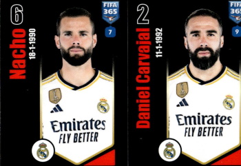 Nacho / Daniel Carvajal Real Madrid samolepka Panini FIFA 365 2024 #168