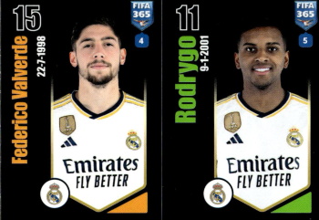 Federico Valverde / Rodrygo Real Madrid samolepka Panini FIFA 365 2024 #178