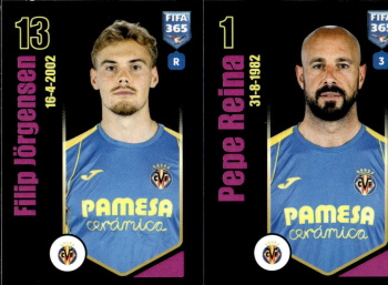 Filip Jorgensen / Pepe Reina Villarreal CF samolepka Panini FIFA 365 2024 #182