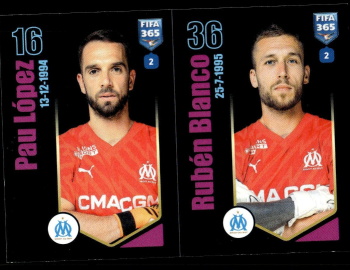 Pau Lopez / Ruben Blanco Olympique de Marseille samolepka Panini FIFA 365 2024 #198