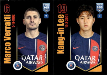 Marco Verratti / Kang-in Lee Paris Saint-Germain samolepka Panini FIFA 365 2024 #222
