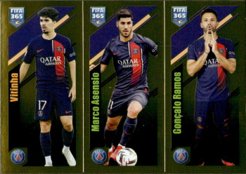 Vitinha / Marcos Asensio / Goncalo Ramos Paris Saint-Germain samolepka Panini FIFA 365 2024 #225