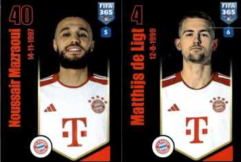 Noussair Mazraoui / Matthijs de Ligt Bayern Munchen samolepka Panini FIFA 365 2024 #232