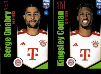 Serge Gnabry / Kingsley Coman Bayern Munchen samolepka Panini FIFA 365 2024 #240