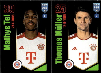 Mathys Tel / Thomas Muller Bayern Munchen samolepka Panini FIFA 365 2024 #243
