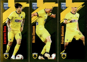 Lazaros Rota / Niclas Eliasson / Petros Mantalos AEK Athens samolepka Panini FIFA 365 2024 #263