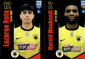 Lazaros Rota / Harold Moukoudi AEK Athens samolepka Panini FIFA 365 2024 #265
