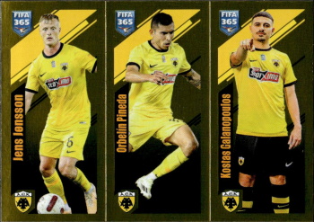 Jens Jonsson / Orbelin Pineda / Kostas Konstantinos Galanopoulos AEK Athens samolepka Panini FIFA 365 2024 #267
