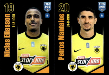 Niclas Eliasson / Patros Mantalos AEK Athens samolepka Panini FIFA 365 2024 #268