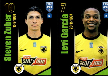 Steven Zuber / Levi Garcia AEK Athens samolepka Panini FIFA 365 2024 #274