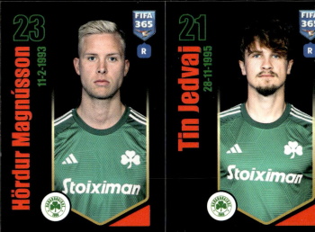Hordur Magnusson / Tin Jedvaj Panathinaikos FC samolepka Panini FIFA 365 2024 #280